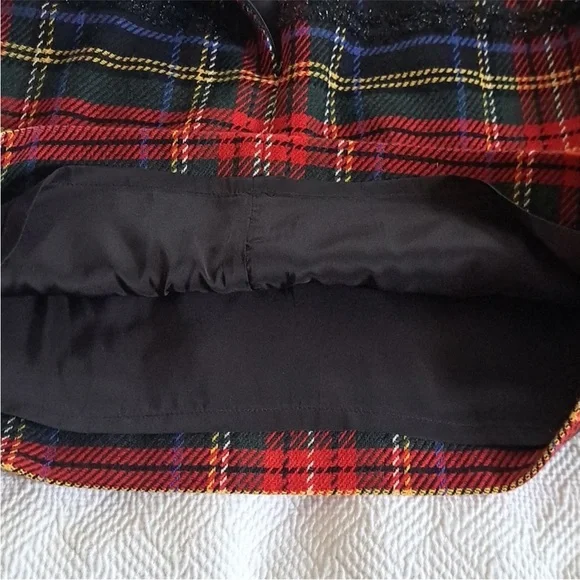 NWT, J Crew, Stewart Tartan Plain holiday mini pencil skirt, 4 - Picture 4 of 8